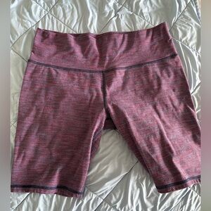 High-Waist Wine Red Performance Bike Shorts